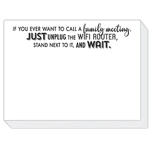 Funny Slab Notepad - Family Meeting