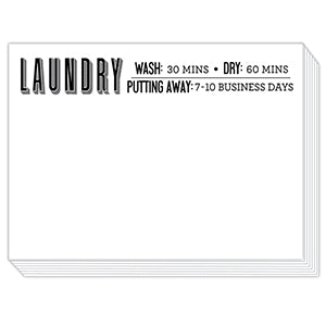 Funny Slab Notepad - Laundry