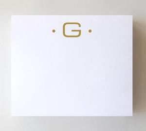 Luxe Gold Foil Monogram Pad with Acrylic Holder