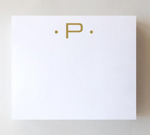 Luxe Gold Foil Monogram Pad with Acrylic Holder