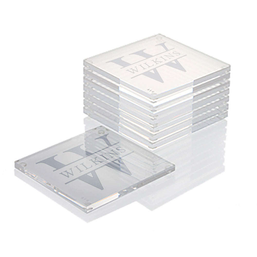 Engraved Square Acrylic Coasters (Set of 4)