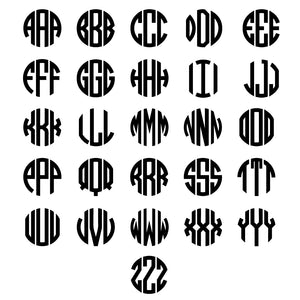 Engraved Round Monogram Coaster (Set of 6)